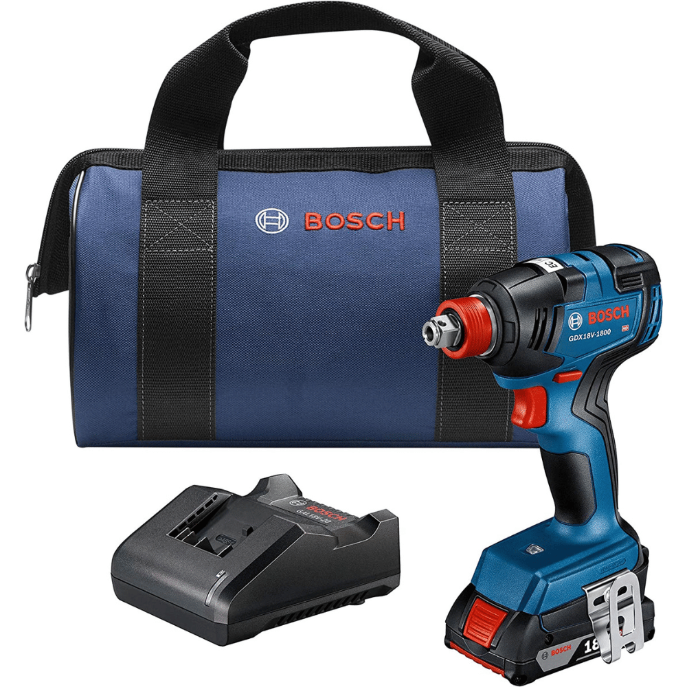 BOSCH Two-in-One Bit/Socket Impact Driver Kit (GDX18V-1800B12)