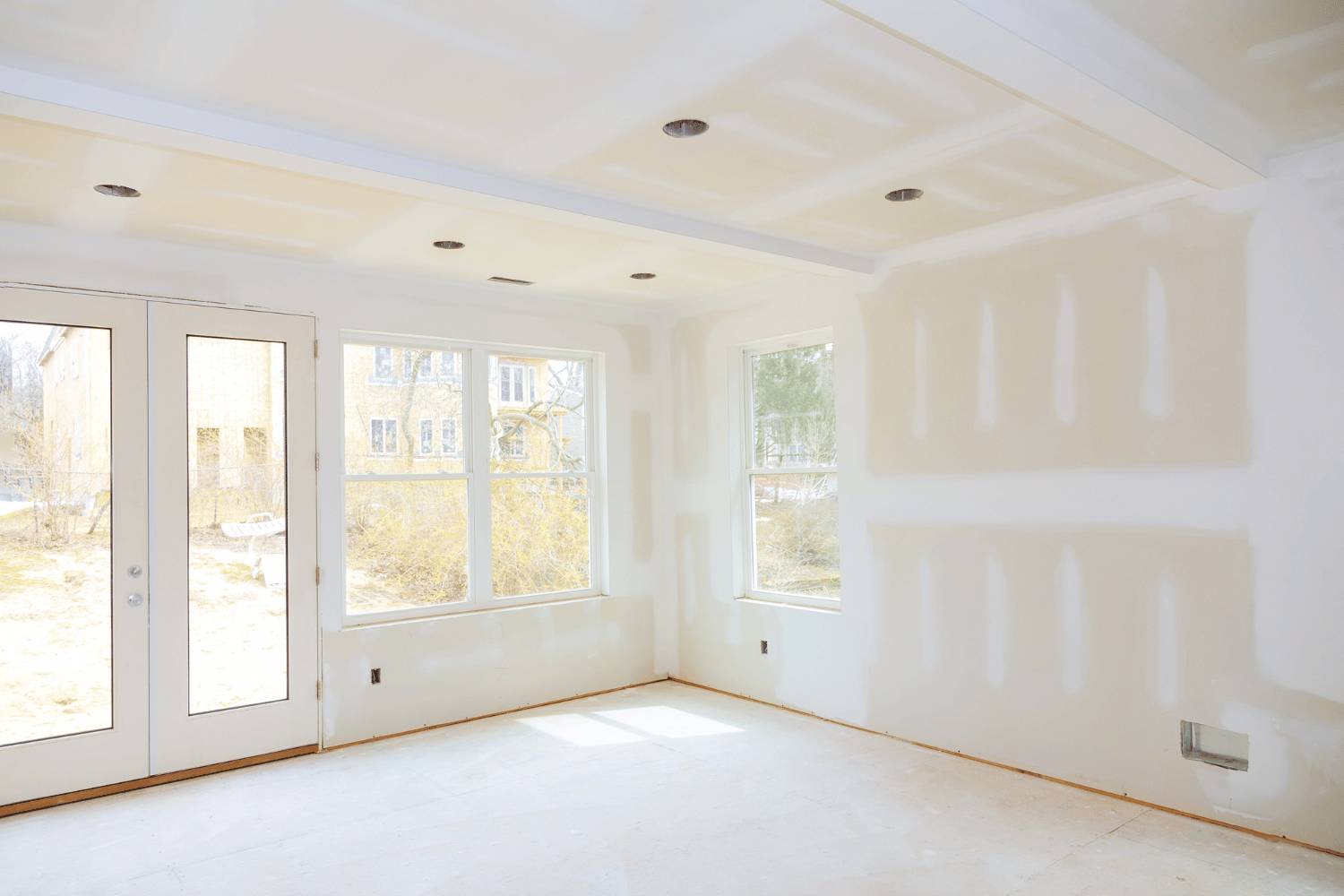 After the drywall installation and mudding, you'll finish the drywall by sanding.