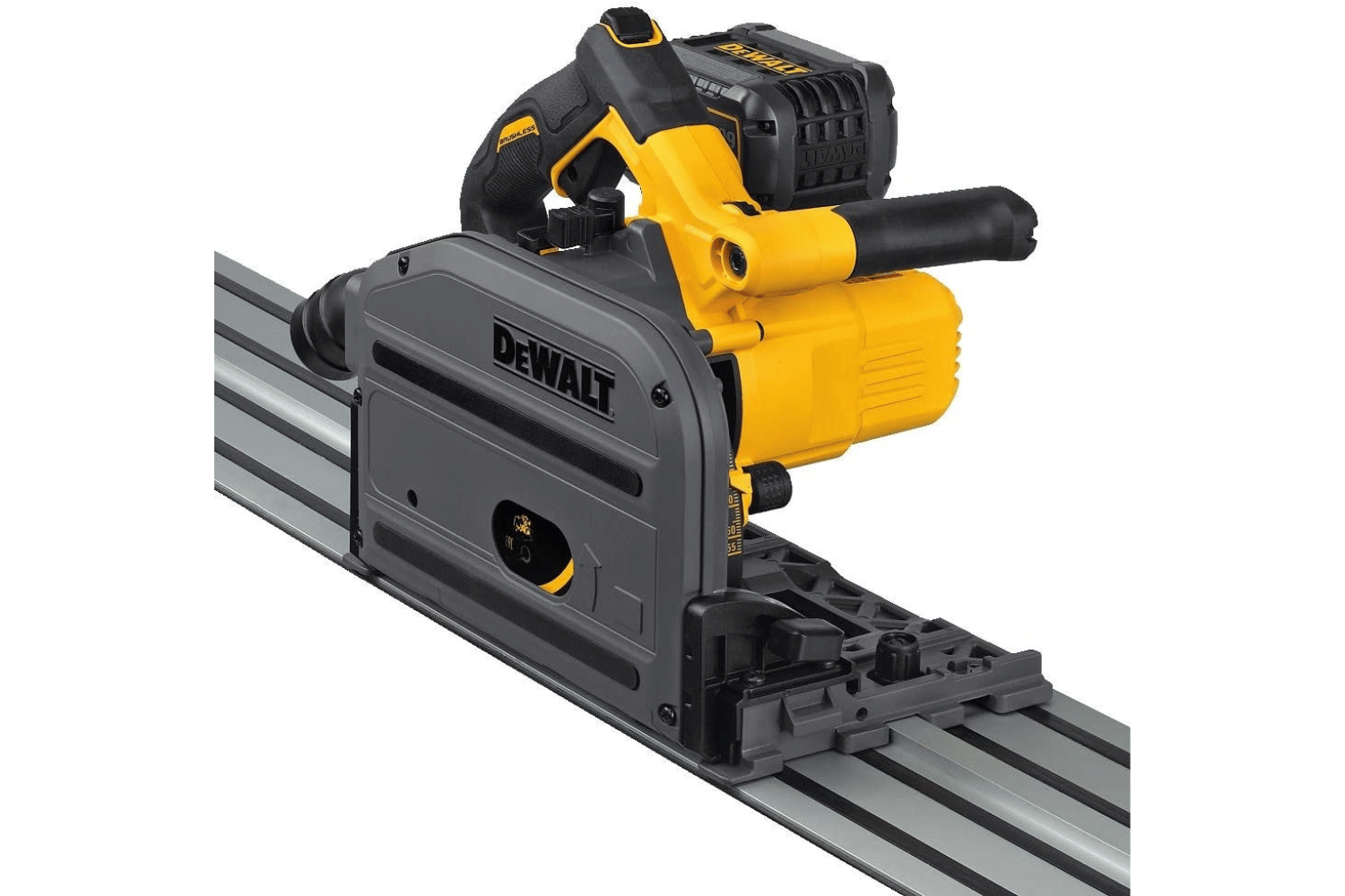 DeWalt Track Saw on tracksaw dual-edged track