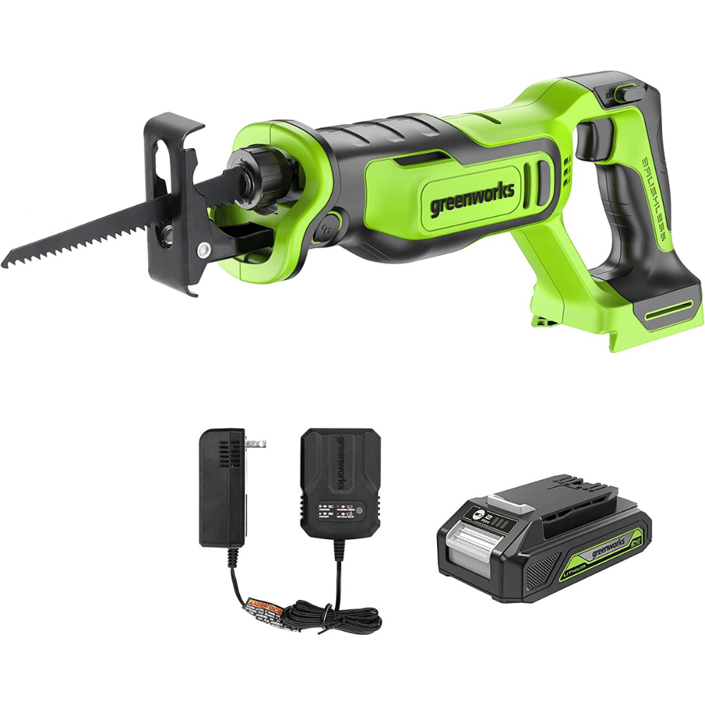 Greenworks 24V TruBrushless™ 1" Compact Reciprocating Saw (RSG401)