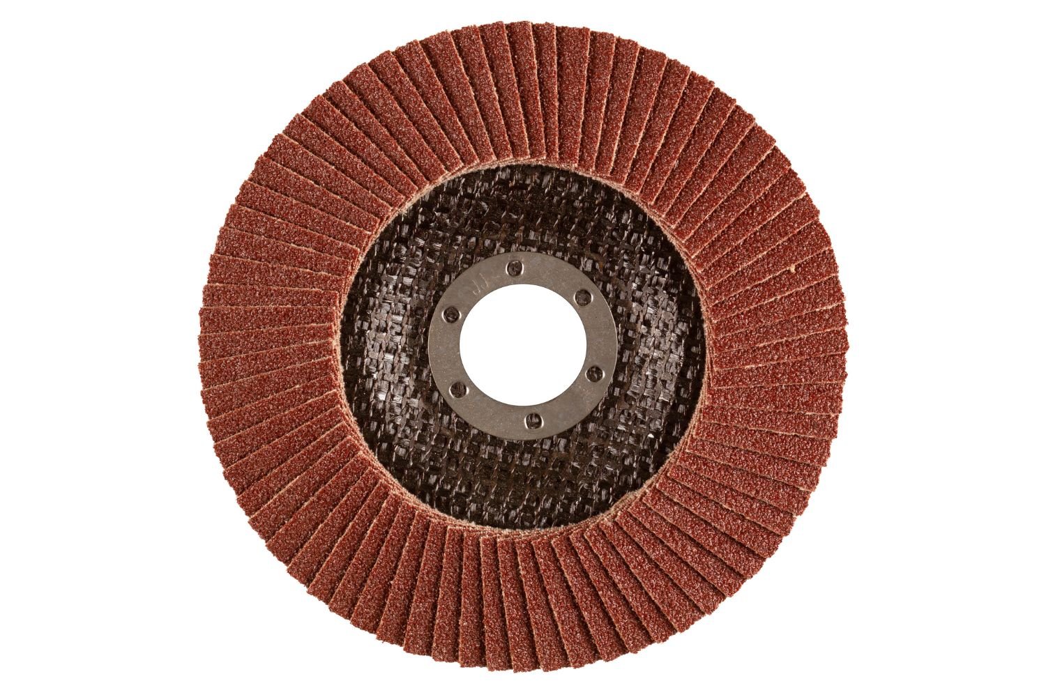 Grinding wheel used to sharpen a mower blade.