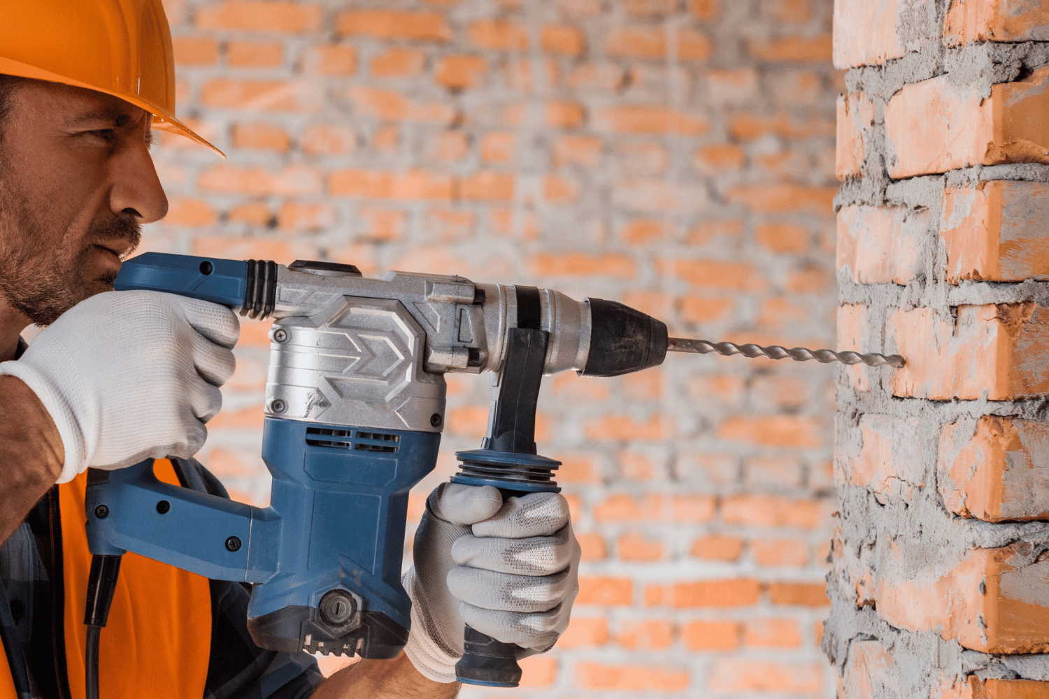 Hammer Drill Drilling Brick