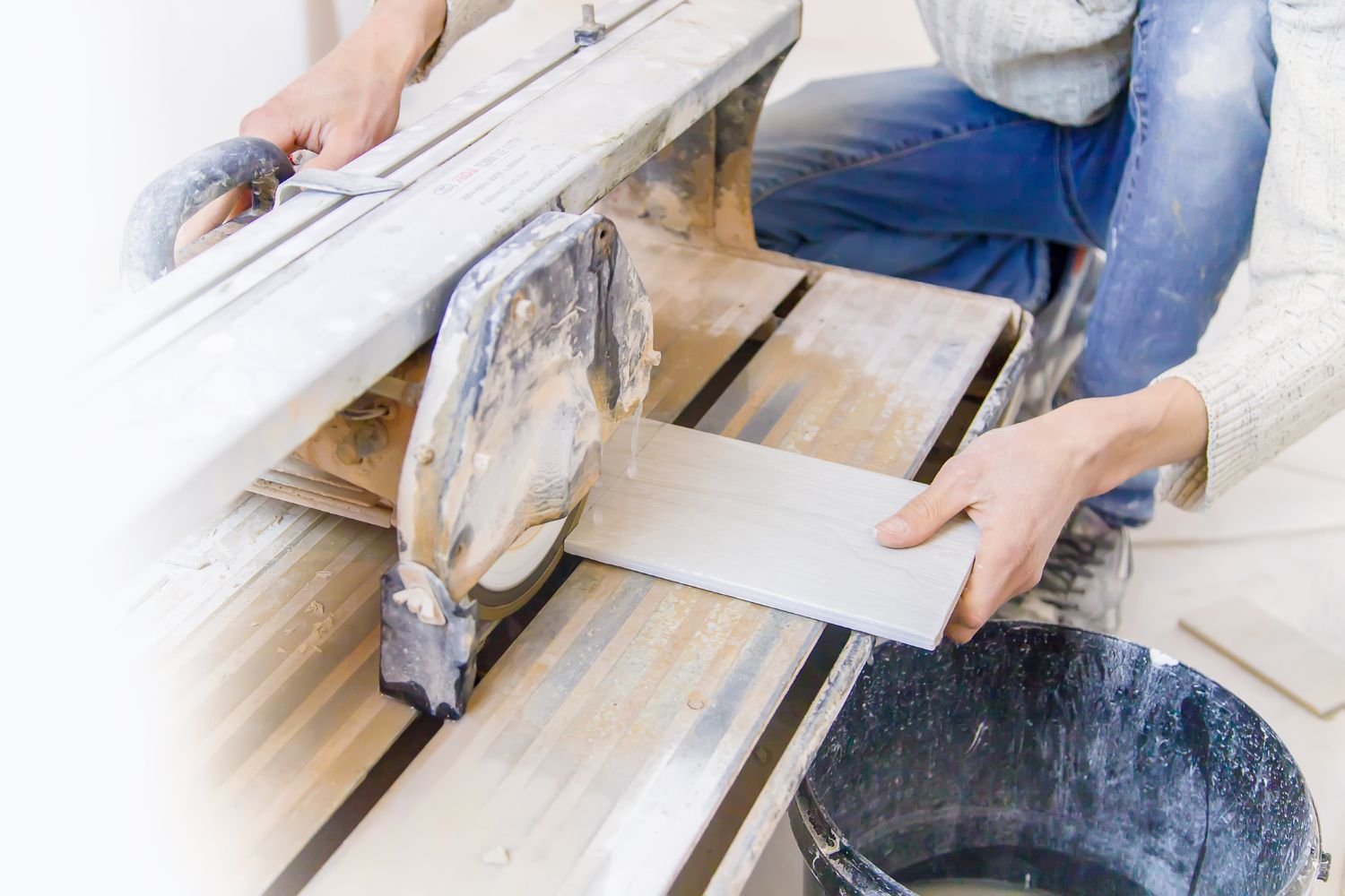 Use the saw in the place of a manual tile cutter and you'll be relieved after your first tile.