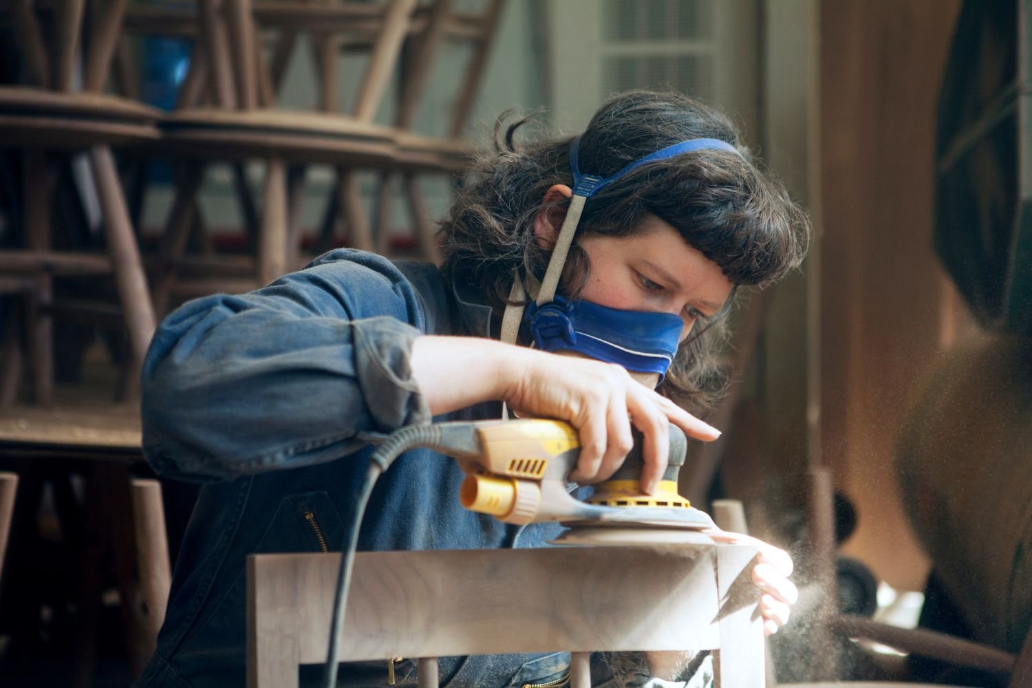 A random orbit sander is great for furniture that needs a flawless finish