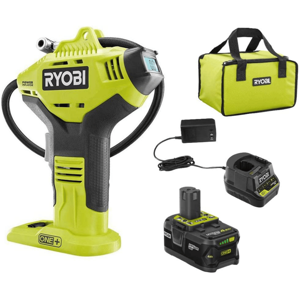 Ryobi 18-Volt ONE+ Cordless High-Pressure Inflator with Digital Gauge (P737D)