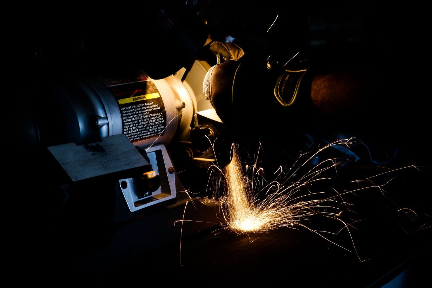 Using a grinder is the best way to go when you need to sharpen your turning tools